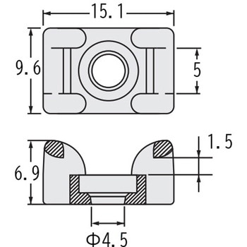 結束バンド用ベース(金属成分入) エスコ