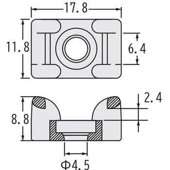 結束バンド用ベース(金属成分入) エスコ