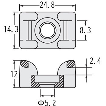 結束バンド用ベース(金属成分入) エスコ