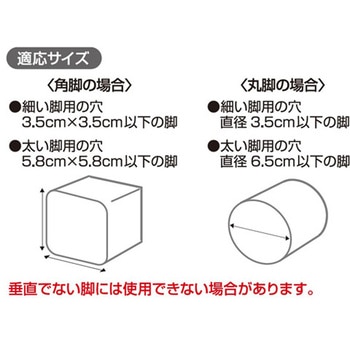 脚キャップ(角型) エスコ