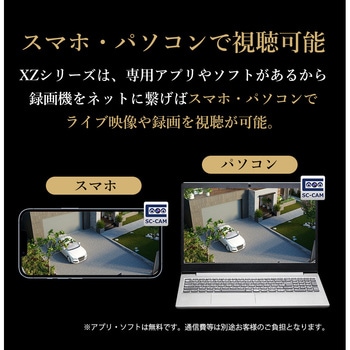 SecuSTATION PoE8ch録画装置+400万画素防犯カメラ7台セット SecuSTATION