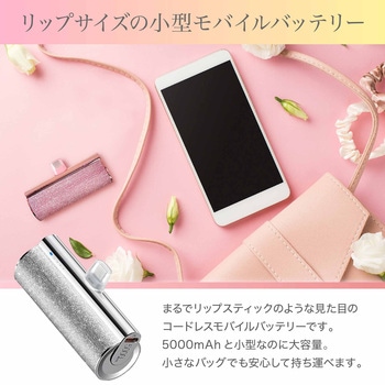 VEGER【パワーバンク】5000mAh Type-C リップサイズの小型モバイルバッテリー VEGER(ベガー)