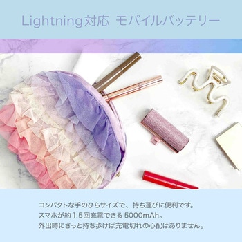 VEGER【パワーバンク】5000mAh Lightning リップサイズの小型モバイルバッテリー VEGER(ベガー)