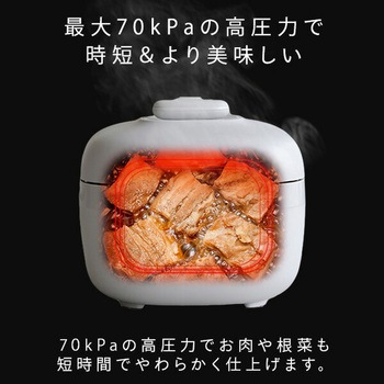 電気圧力鍋 2.2L 圧力鍋 電気 マイコン式 炊飯容量3合 YAMAZEN(山善)