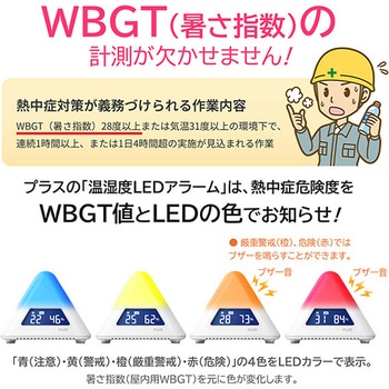 熱中症指数計/温湿度LEDアラーム プラス(VISION)