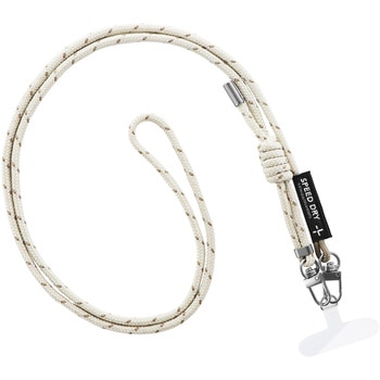 スマートフォン(汎用) ショルダーストラップ 「SHOULTY MULTI STRAP」SPEED DRYタイプ アイボリー 長さ調整 首掛け 肩掛け LEPLUS NEXT