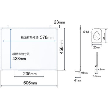 壁掛けホワイトボード PWK2 PLUS(プラス)[文具]