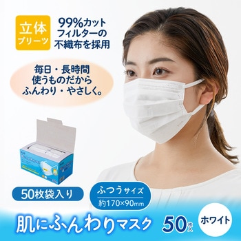 肌にふんわりマスク 医療用 50枚入 プラス(文具)