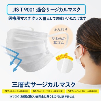 肌にふんわりマスク 医療用 50枚入 プラス(文具)