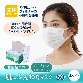 肌にふんわりマスク 医療用 50枚入 プラス(文具)