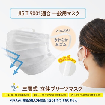 肌にふんわりマスク フラワーボックス 50枚入 プラス(文具)