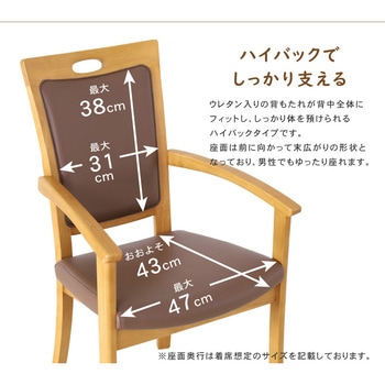 全ひじ付 ハイバックチェア 貞苅椅子製作所