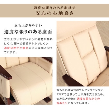 立ち座り補助付 リクライニングパーソナルソファ 貞苅椅子製作所