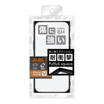 iPhone 13 mini 耐衝撃ハイブリッド Pufful スクエア レイ・アウト
