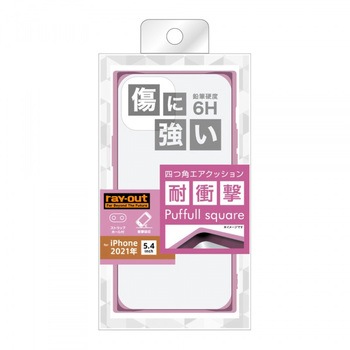 iPhone 13 mini 耐衝撃ハイブリッド Pufful スクエア レイ・アウト