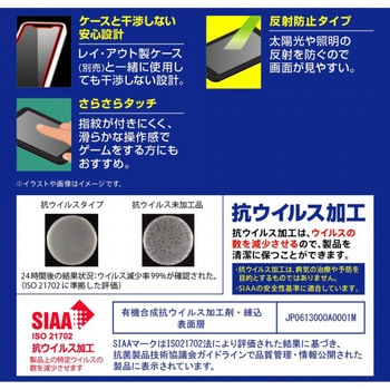 iPhone 13 Pro Max フィルム 指紋 反射防止 抗ウイルス レイ・アウト