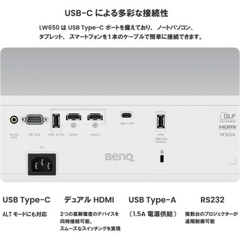 DLPプロジェクター WXGA(1280x800) 4000ANSIルーメン/レーザー光源 BenQ(ベンキュー)