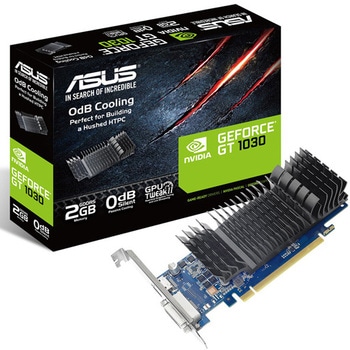 GeForce GT1030搭載 ファンレスロープロファイル対応グラフィックボード ASUS TeK