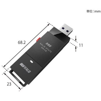 SSD-SCT2.0U3BA/D 外付けSSD ポータブル USB3.2 Gen2対応 スティック型