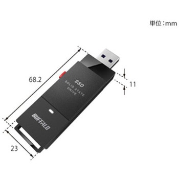 外付けSSD ポータブル USB3.2 Gen1 スティック型 TV録画対応 BUFFALO(バッファロー)