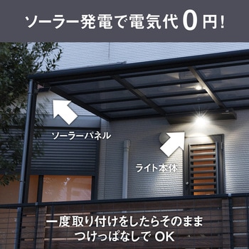 4.5W×1灯 LEDソーラーシンプルスタイルセンサーライト ライテックス(ムサシ)