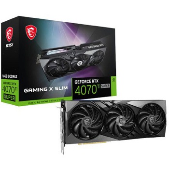 4070TI SUPER 16G GAMING X SLIM (正式型番：GeForce RTX 4070 Ti SUPER 16G GAMING X SLIM) GeForce RTX 4070 TI SUPER搭載グラフィックカード/スリム設計冷却クーラー搭載 MSI(エムエスアイ) 72796379