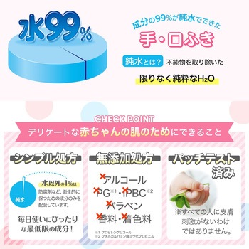 アイプラス純水99% 手口ふき ノンアルコール LEC(レック)