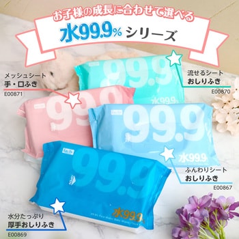 E00871 アイプラス純水99.9% 手口ふき ノンアルコール LEC