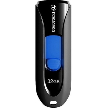 USBメモリー USB3.1(Gen1)/USB3.0対応 スライド式 32GB ブラック トランセンド