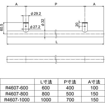 R4607-800 ニギリバーI型(六角ボルト(M6)タイプ) 1個 RELIANCE