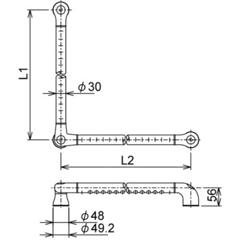 ニギリバーL型(六角ボルト(M6)タイプ) RELIANCE(リラインス)