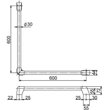 ニギリバーL型(タッピングネジ(4mm)タイプ) RELIANCE(リラインス)