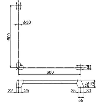 R8907LCH-600x600 ニギリバーL型(タッピングネジ(4mm)タイプ) RELIANCE