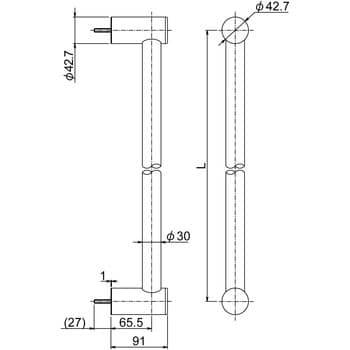 R2937-1000 ニギリバーI型(六角ボルト(M6)タイプ) 1本 RELIANCE