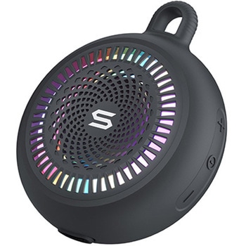 ポータブルワイヤレススピーカー S-STORM JOY BLACK 5W 防水 LED SOUL(ソウル)