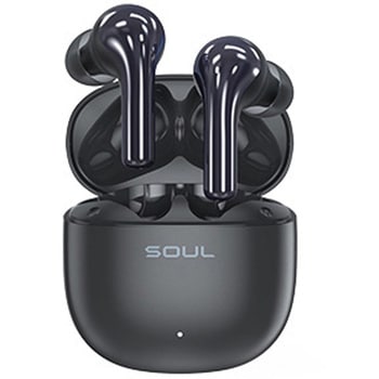 ハイブリッドANC ワイヤレスイヤホン S-LIVE ANC Black ANC 外音取込 BT5.3 BLACK SOUL(ソウル)
