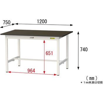 実験用軽量作業台/固定式_指紋レスメラミン天板_ワークテーブルLABシリーズ_実験用ラボテーブル 山金工業
