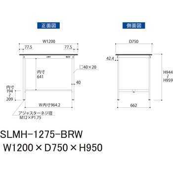 実験用軽量作業台/固定式_指紋レスメラミン天板_ワークテーブルLABシリーズ_実験用ラボテーブル 山金工業