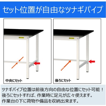 実験用軽量作業台/高さ調整_キャスター付き_高耐薬品ケミテクト天板_ワークテーブルLABシリーズ_実験用ラボテーブル 山金工業