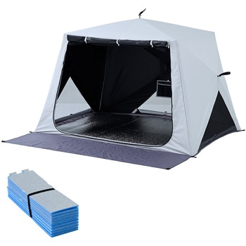 PATCW-200BEB+YZAG-180 傘みたいに広げるだけ パッとサッとサンシェード キューブ フルクローズ メッシュ YAMAZEN(山善) 72855907