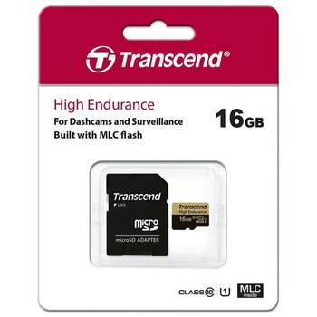 高耐久 microSDHCカード Class10 UHS-I U1 MLC搭載 16GB (SD変換アダプタ付き) トランセンド