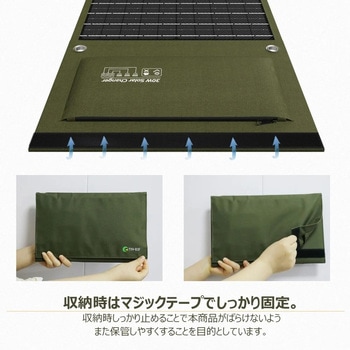 急速充電も可能!40W ハイパワー 折り畳みソーラーパネル A4サイズ GOODGOODS(グッド・グッズ)