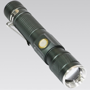 充電式LED懐中電灯 ズーム機能 バッテリー交換可能 専用ケース付き GOODGOODS(グッド・グッズ)