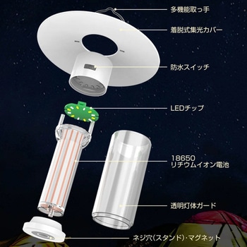 充電式LEDランタン スタンド マグネット 多機能 GOODGOODS(グッド・グッズ)