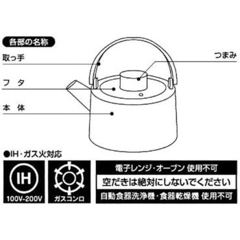 スタイリッシュ鉄瓶 スケーター
