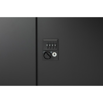 壁面スチール収納 D450 ブラック パーソナル収納庫 ダイヤル錠 H1050 要ベース ノーブランド