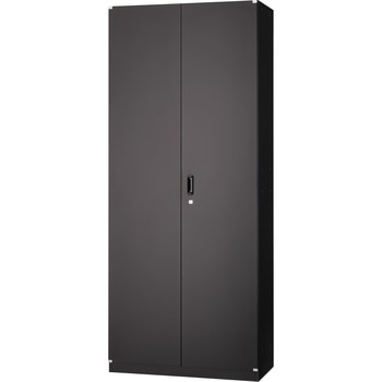 壁面スチール収納 D450 ブラック 両開戸 H2160 ベース・アジャスター付 ノーブランド