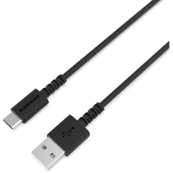 USB充電&同期ケーブル 1.2m A-C 抗菌 BK カシムラ