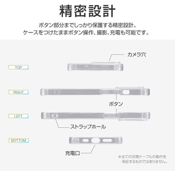 iPhone 13 Pro Max ソフトケース「CLEAR Soft」 ストラップホール付 LEPLUS