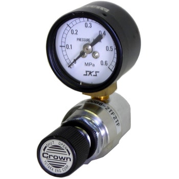 ブラス製理化学用小型圧力調整器 ユタカ(Crown)